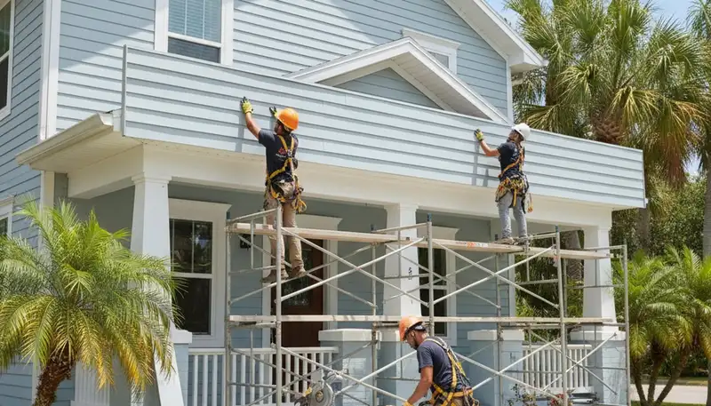 Vinyl siding installation service in Tampa, FL for a residential home exterior