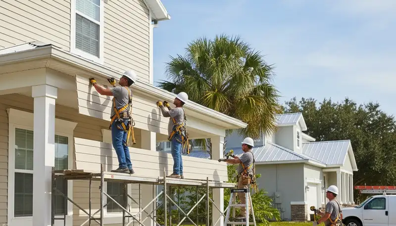 Vinyl siding installation in Tampa, FL for a home exterior improvement project