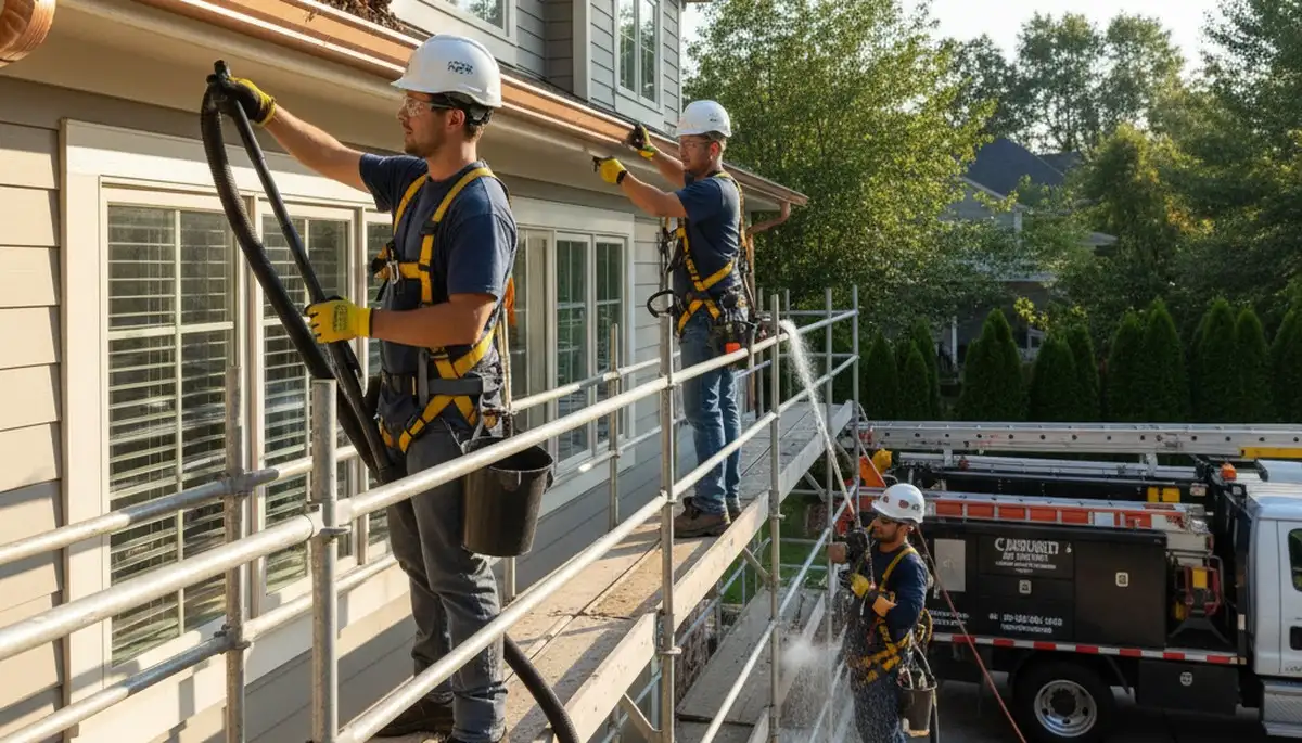 Tampa, FL gutter cleaning service by FX Remodeling & Exteriors for clear, protected gutters