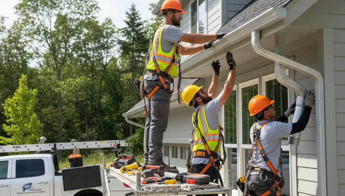 Gutter installation in Tampa, FL for residential stormwater protection and roof runoff control