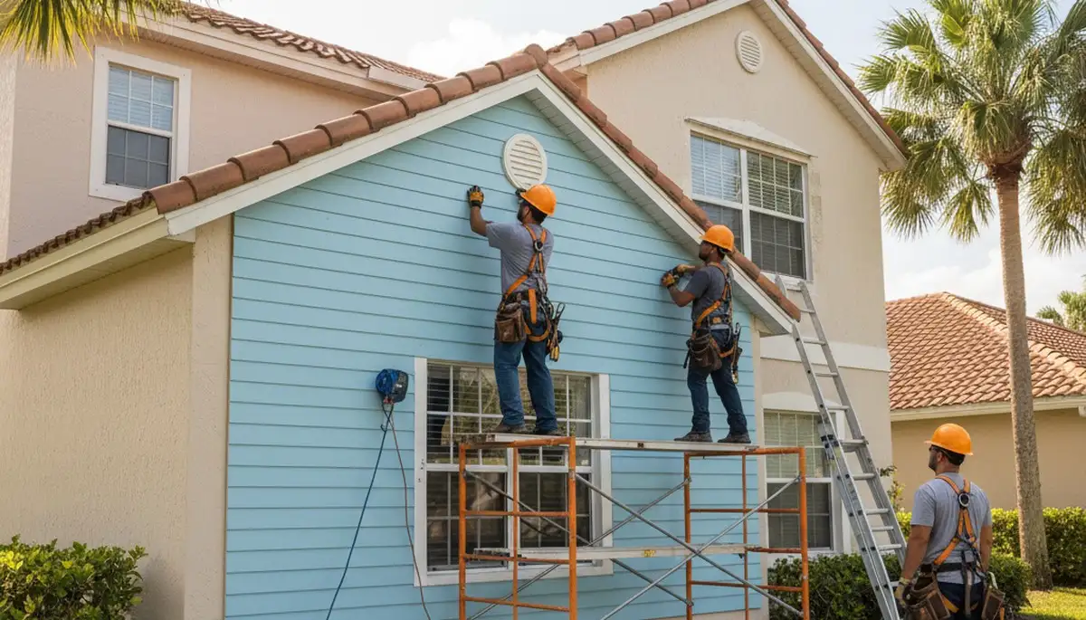 Vinyl siding installation in Tampa, FL by a professional siding contractor