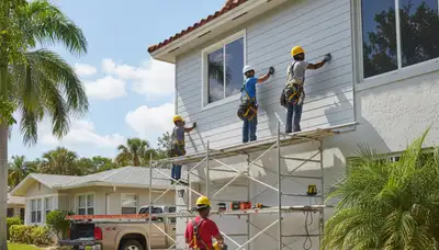 Vinyl siding installation by Tampa, FL siding contractor for residential exterior upgrade