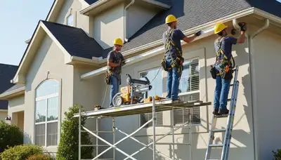 Seamless gutter installation in Tampa, FL by FX Remodeling & Exteriors for home rain protection