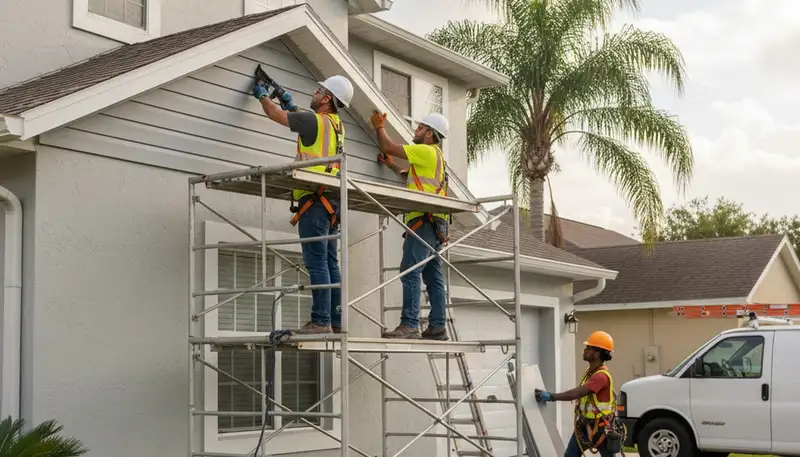 Vinyl siding installation services in Tampa, FL for residential homes