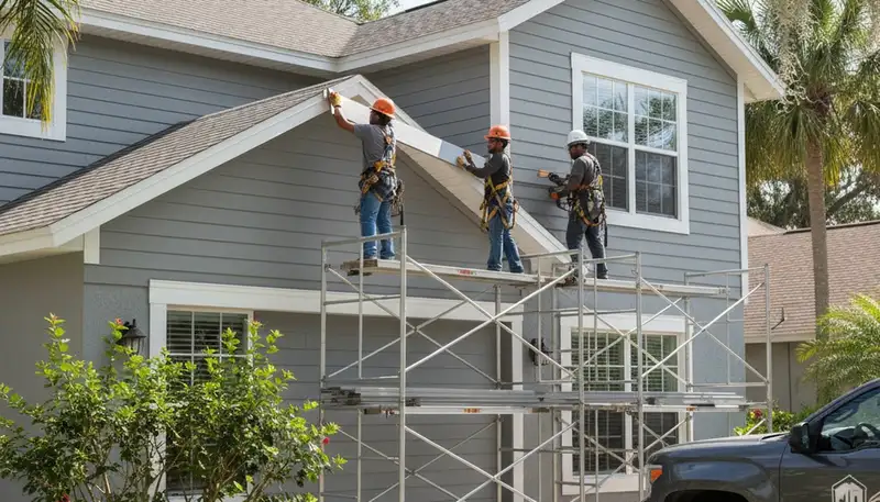 Vinyl siding installation service in Tampa, FL for residential exterior home improvement