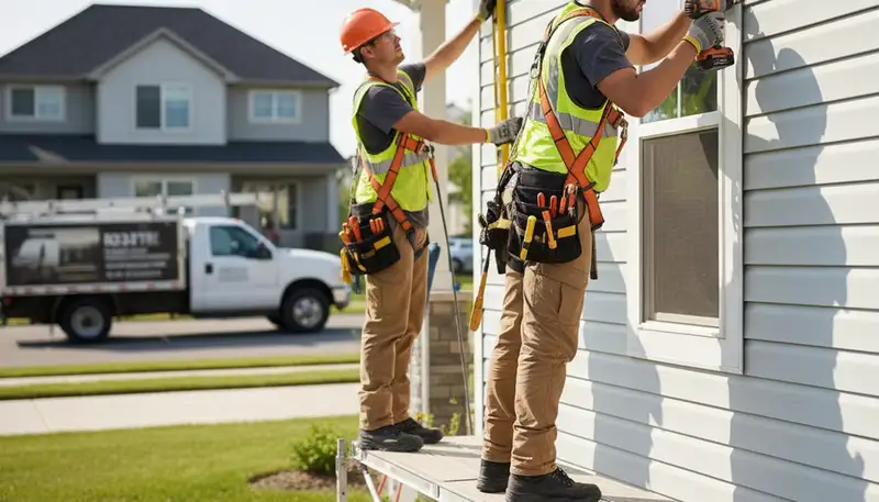 Vinyl siding repair in Tampa, FL by FX Remodeling & Exteriors on a residential home exterior